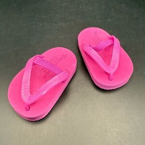 American Girl doll FUCHSIA PINK FLIP FLOP SANDALS ONLY Floral Swim Outfit 2014